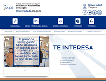 Tablet Screenshot of iuca.unizar.es